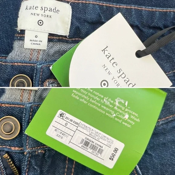 $50 NWT Kate Spade Jeans, Dark Indigo Ankle, for Target, Multiple Sizes - Picture 8 of 13